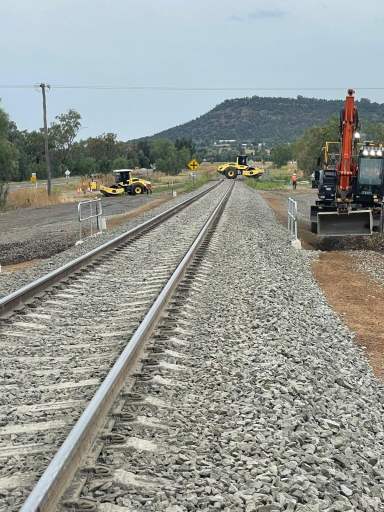Matrix Unlimited personnel undertaking formation rehabilitation and track renewal works in Darra, NSW