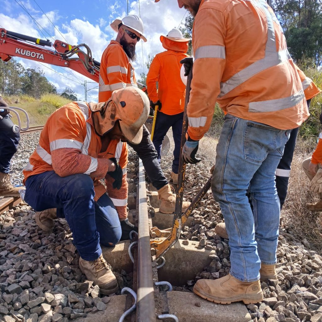Skilled rail labour hire workers supporting rail construction and maintenance projects across Australia