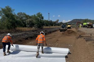 Matrix Unlimited personnel undertaking formation rehabilitation and track renewal works in Darra, NSW