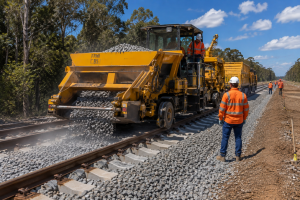 Correct ballast profile supporting railway track stability, drainage and long-term infrastructure performance