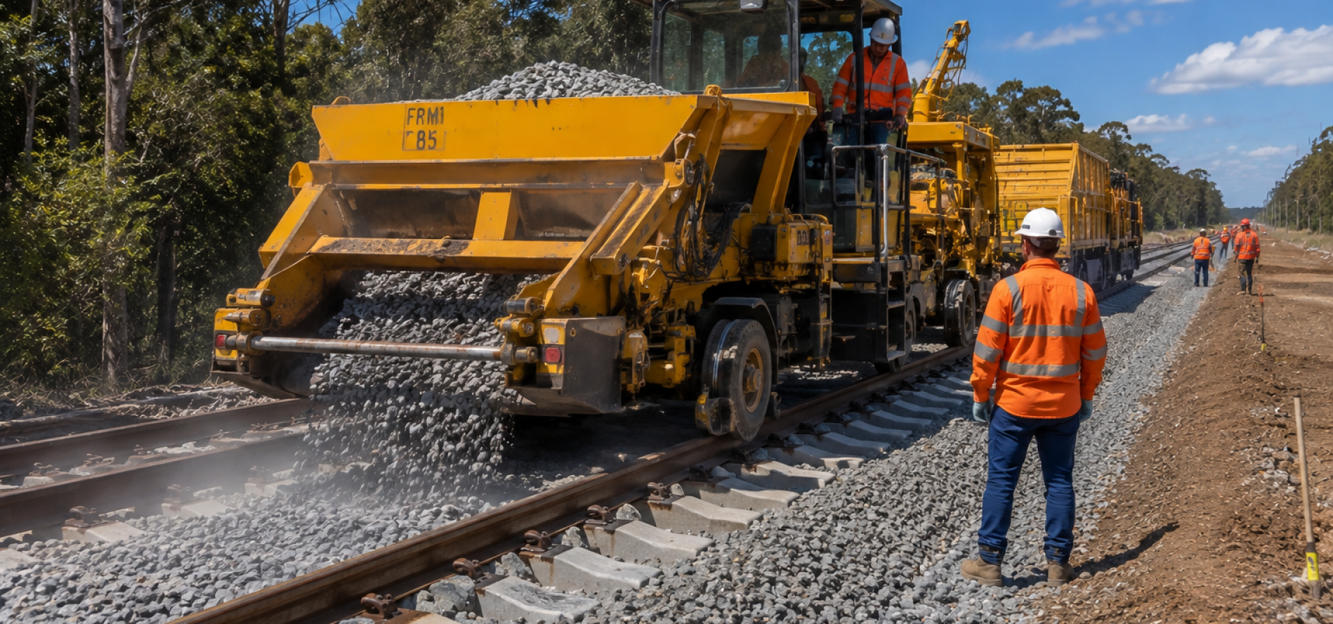 Correct ballast profile supporting railway track stability, drainage and long-term infrastructure performance